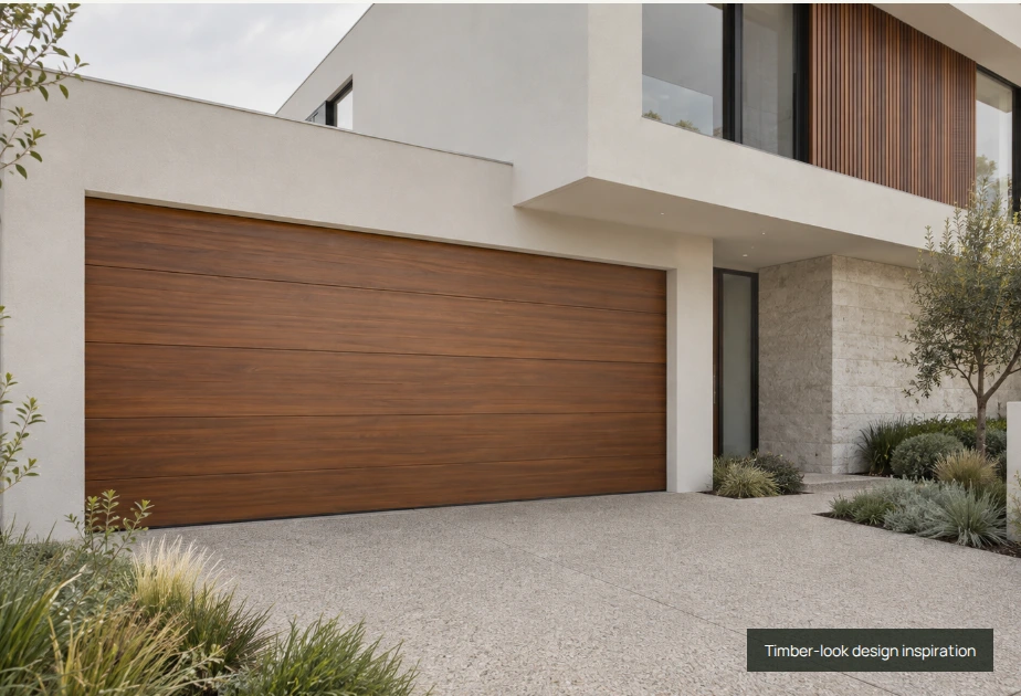 Timber-look garage door design inspiration